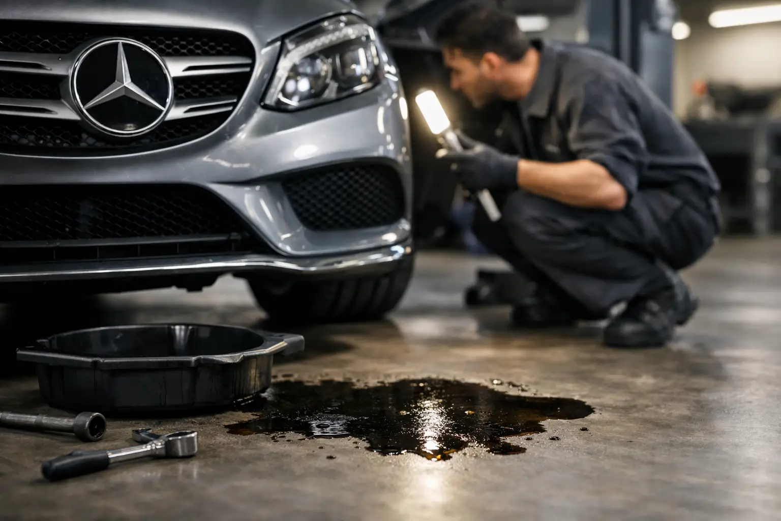Mercedes Benz Oil Leaks: Causes and Repairs